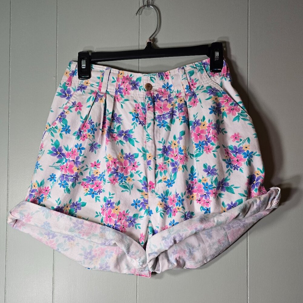 90s Vintage Floral Shorts